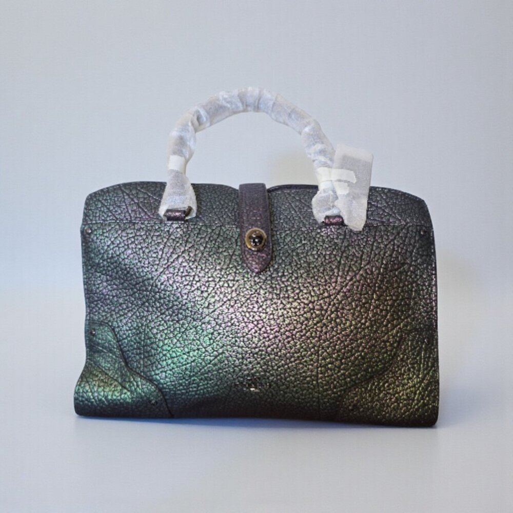 Coach Mercer 24 Iridescent Hologram Leather Satchel Crossbody NWT Auth - Picture 3 of 16